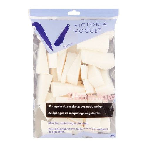 Victoria Vogue Cosmetic Wedges Latex, Regular Size, 32 Ea